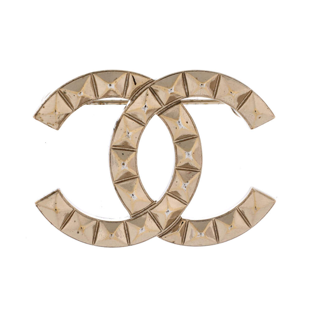 Chanel Cc Stud Brooch Metal #255411C71B